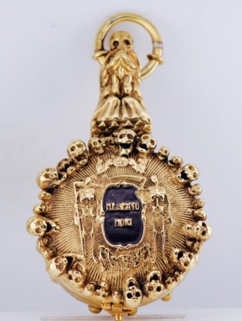 Antique French Memento Mori Verge Fusee Pocket Watch – Skulls, Skeleton c1770's