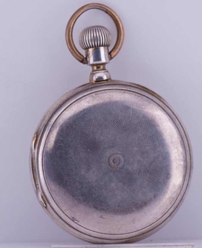 Antique Silver Pocket Watch Enamel Dial Madonna Della Sedia after Raphael c1890