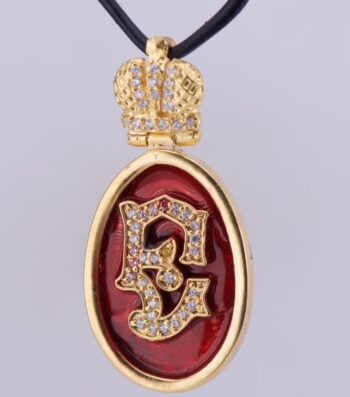 Faberge Pendant Antique Tsar Era Gold Plated Silver for Grand Duchess Elezabeth