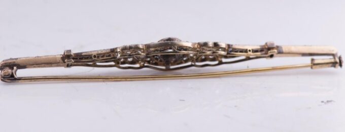 FABERGE Brooch Antique 18k Gold Jewelled Boxed c1890's Tsar Nicholas II Era