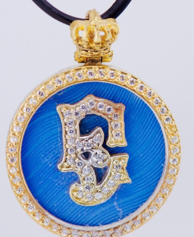 Faberge Pendant Antique Tsar Era Gold Plated Silver for Grand Duchess Elezabeth