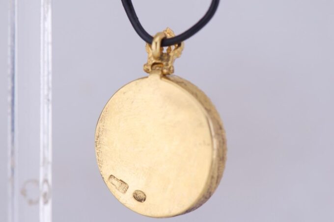 Faberge Pendant Antique Tsar Era Gold Plated Silver for Grand Duchess Elezabeth