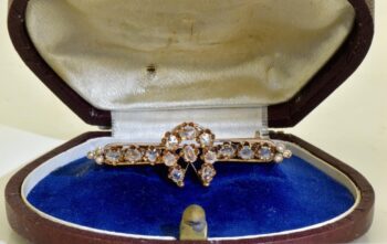 Faberge Brooch Antique Imperial Luck Horse Shoe 14k Gold c1890 Tsar Nicholas Era