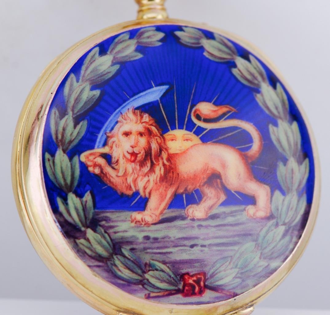 Vacheron Constantin Pocket Watch 14k Gold Enamel Award for Oriental Market c1898