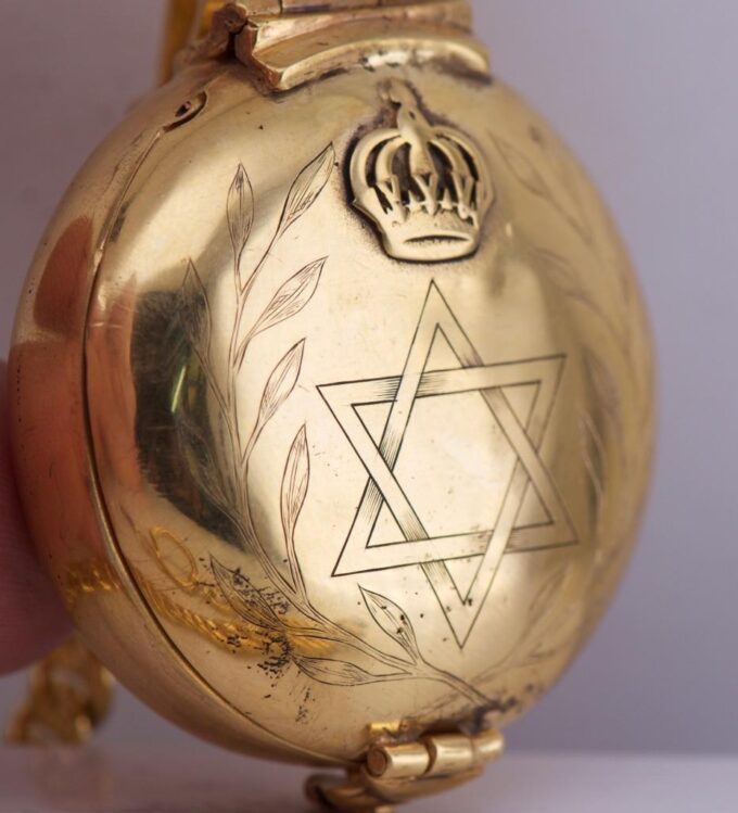 Antique 18th Century Verge Fusee Pocket Watch Jewish JUDAICA STAR of DAVID c1790