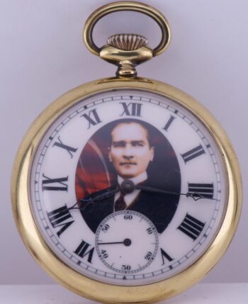 Antique Pocket Watch Awarded by Turkish President Ataturk-Fine Enamel Dial c1930