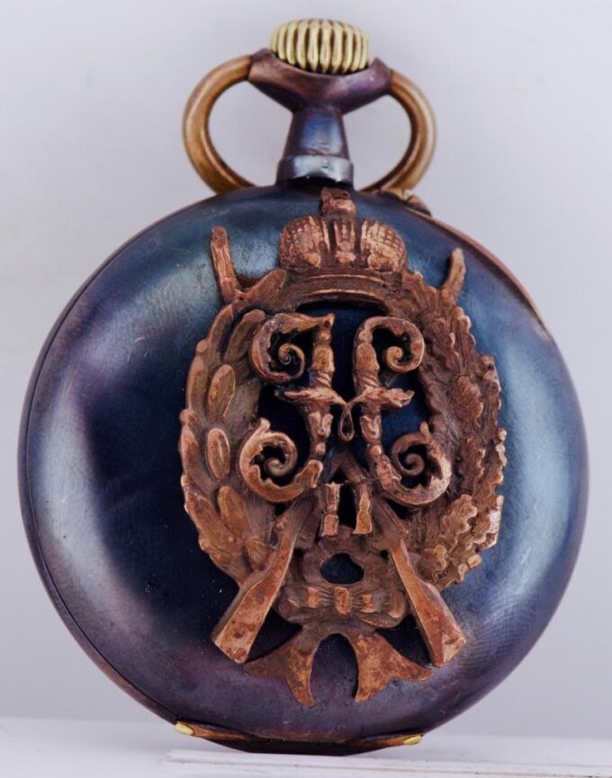 Antique WWI Military Imperial Award Pocket Watch – Depicting Tsar Nicholas II