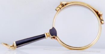 FABERGE Antique Imperial Royal Award 18k Gold Enamel Lorgnette Empress Alexandra