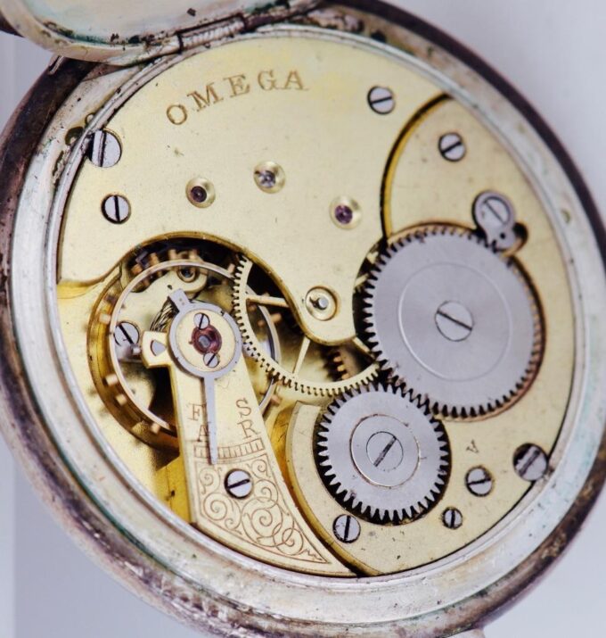 Antique Omega Diplomatic Award Silver Pocket Watch for Saudi Arabia King IbnSaud