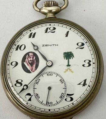 Rare Zenith Saudi Arabian Presentation Pocket Watch – King Ibn Saud