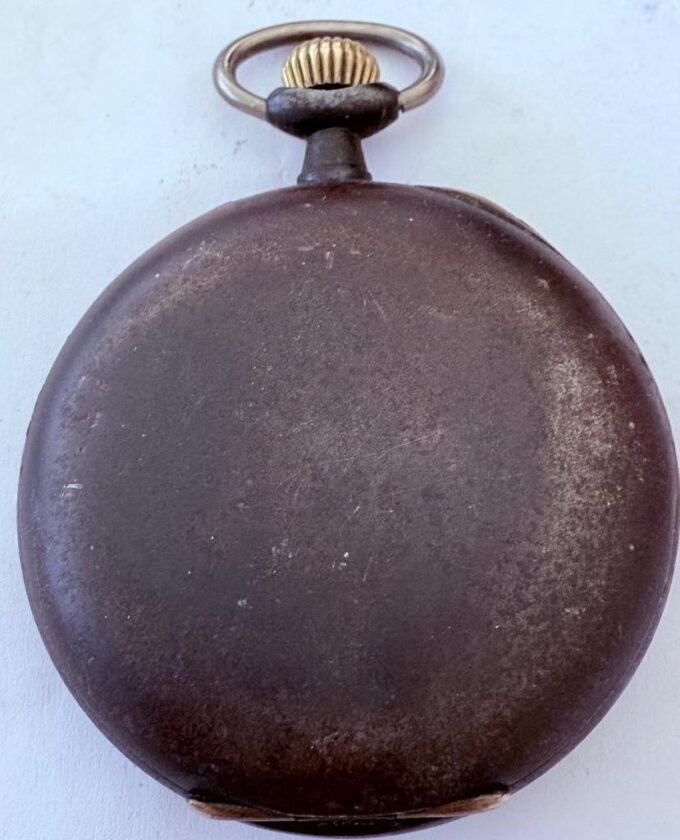 Antique Digital Omega Memento Mori Gothic Pocket Watch Single Hand Skeleton dial