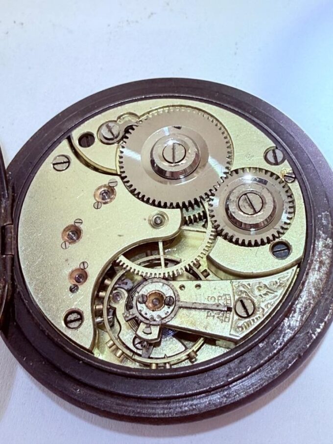 Antique Digital Omega Memento Mori Gothic Pocket Watch Single Hand Skeleton dial