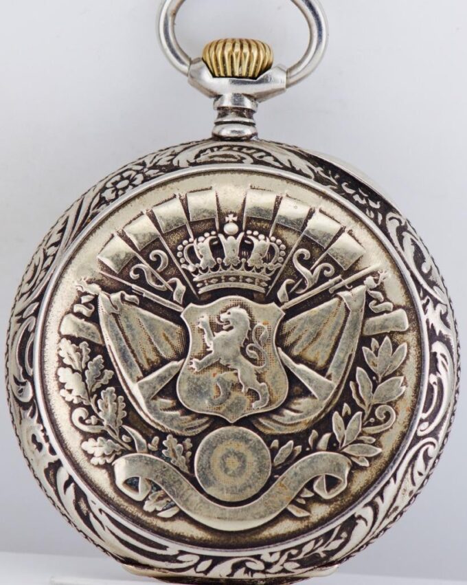 Rare Antique Royal Presentation Pocket Watch by Maison Leemans for King Leopold