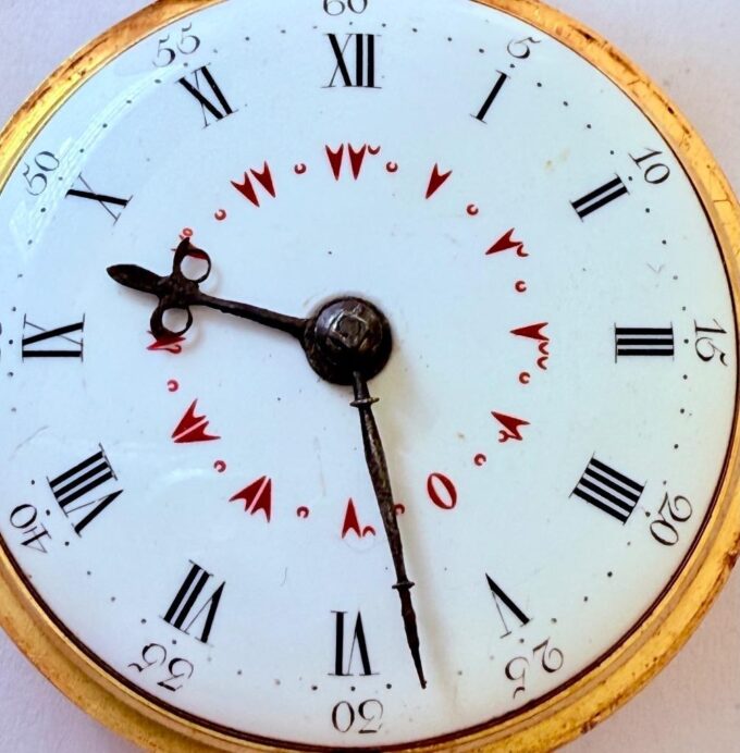 Antique Gilt Silver Painted Enamel Pair Case Verge Fusee Pocket Watch OTTOMAN