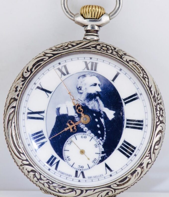 Rare Antique Royal Presentation Pocket Watch by Maison Leemans for King Leopold