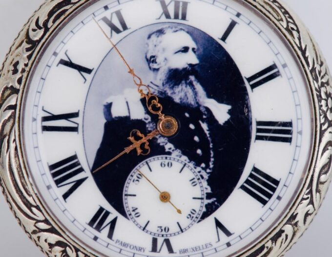 Rare Antique Royal Presentation Pocket Watch by Maison Leemans for King Leopold