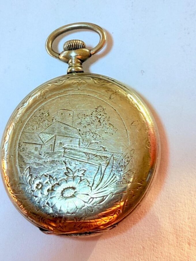 Antique Cyma Pocket Watch c.1900 – Made for Ottoman Market – Hand Engraved Case