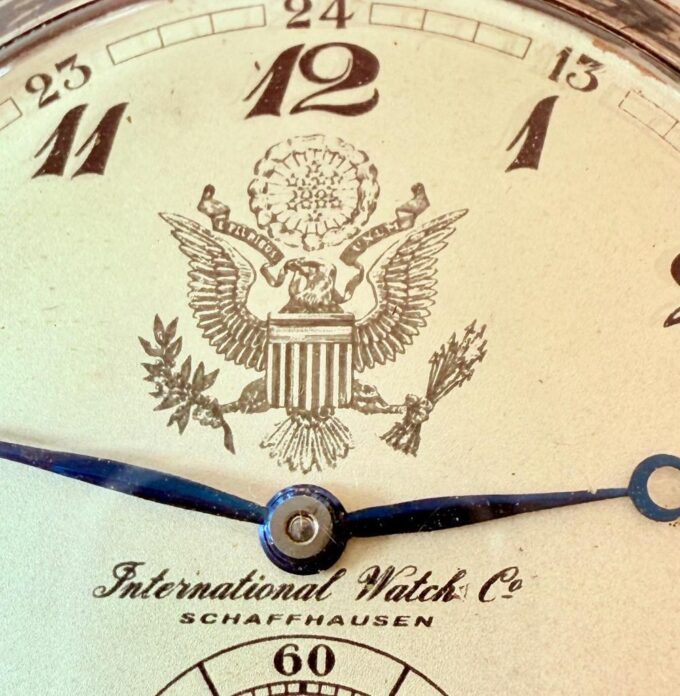 Antique IWC Silver Niello & Enamel U.S. Presidential Award Pocket Watch c1930’s