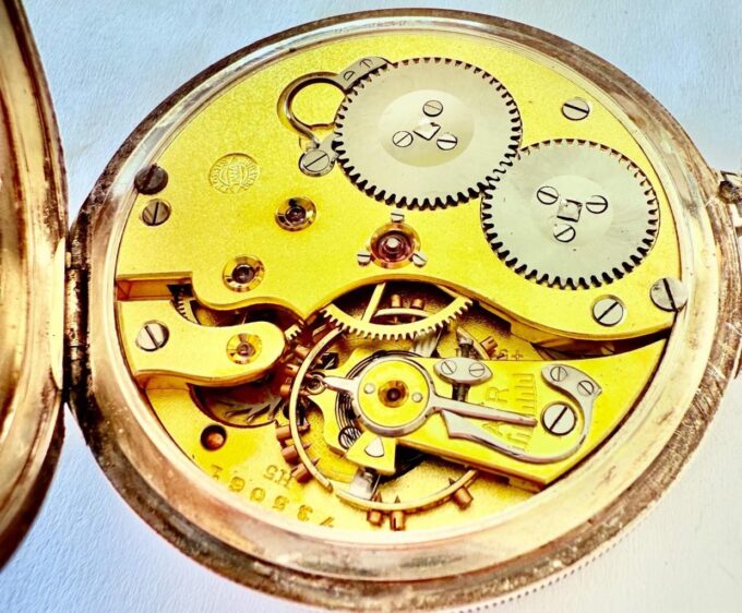 Antique IWC Silver Niello & Enamel U.S. Presidential Award Pocket Watch c1930’s