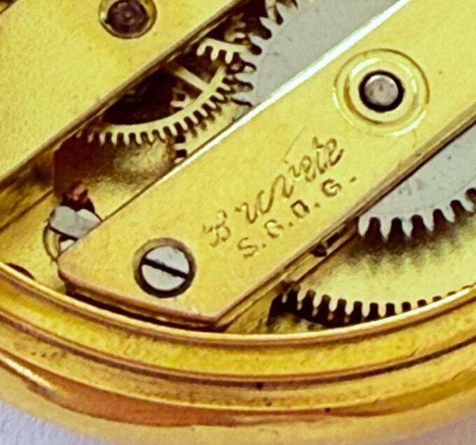 Antique Victorian Memento Mori Gilt Silver Skull Pocket Watch Lecture Caliber