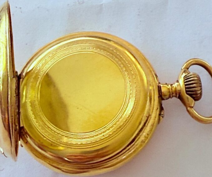 Antique Victorian Memento Mori Gilt Silver Skull Pocket Watch Lecture Caliber
