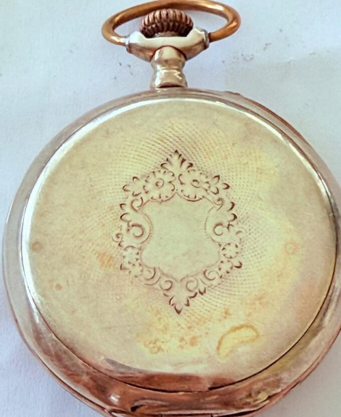 Antique c1890’s Gothic Memento Mori Silver Pocket Watch with Rare Digital Second