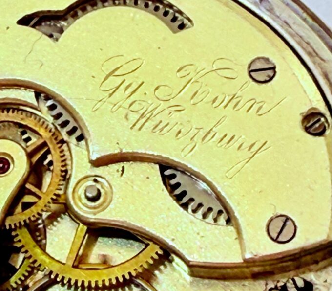 Antique c1890’s Gothic Memento Mori Silver Pocket Watch with Rare Digital Second