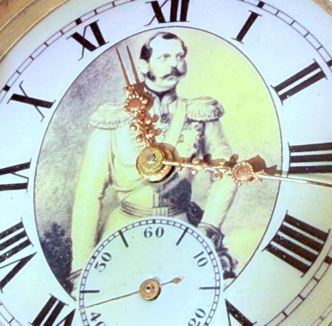 Antique 19th Century Perret Fils Silver Full Hunter Pocket Watch Imperial Royal