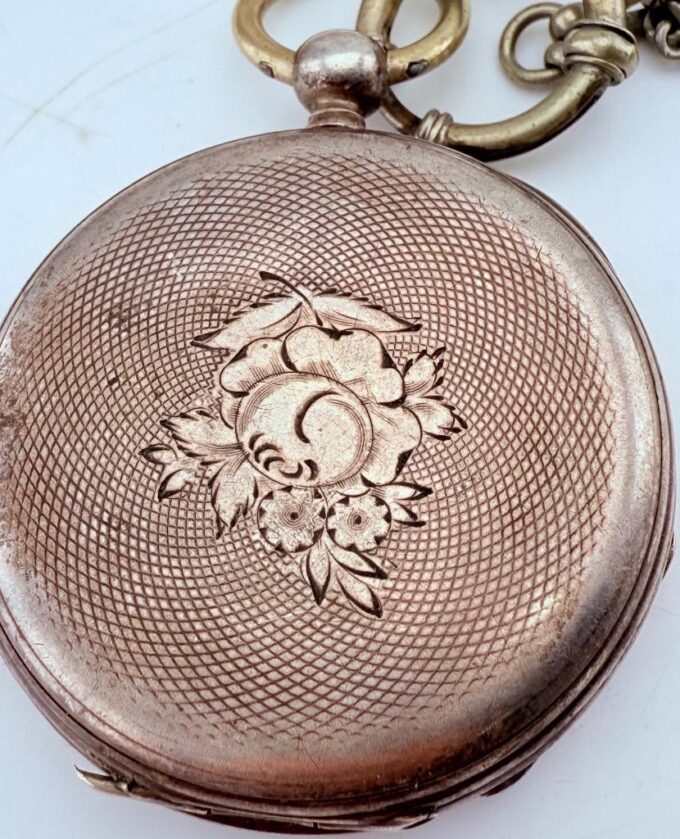1850s Antique Silver Memento Mori Pocket Watch w/ Enamel Skull Dial – G. Hartig