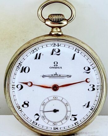 Antique WWII Era U-Boat Submarine Officer’s Award Omega Pocket Watch