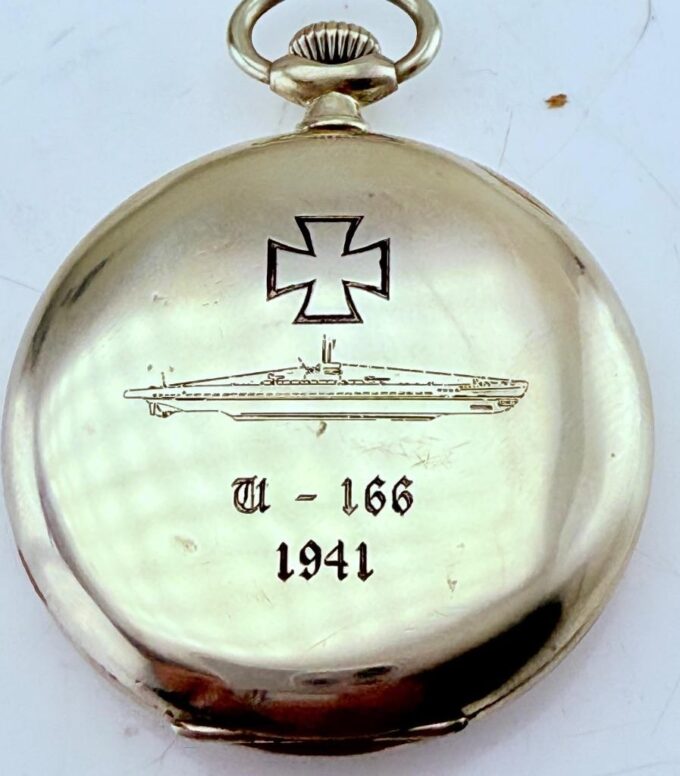 Antique WWII Era U-Boat Submarine Officer’s Award Omega Pocket Watch