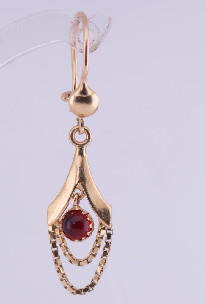 Antique German Art-Deco Earrings Set 18k Gold c1930's by Max Rieger Boxed