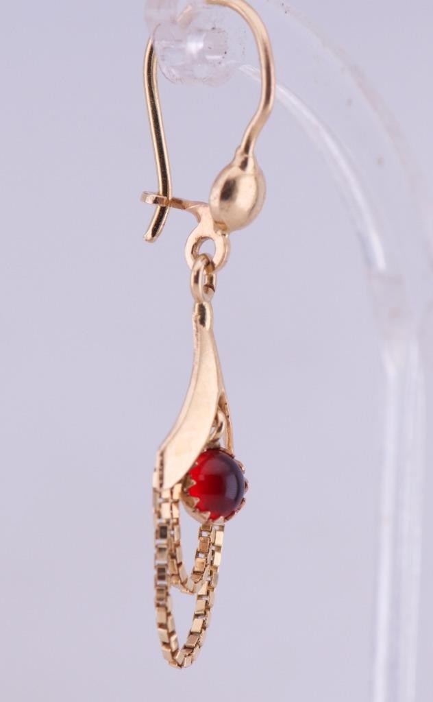 Antique German Art-Deco Earrings Set 18k Gold c1930's by Max Rieger Boxed