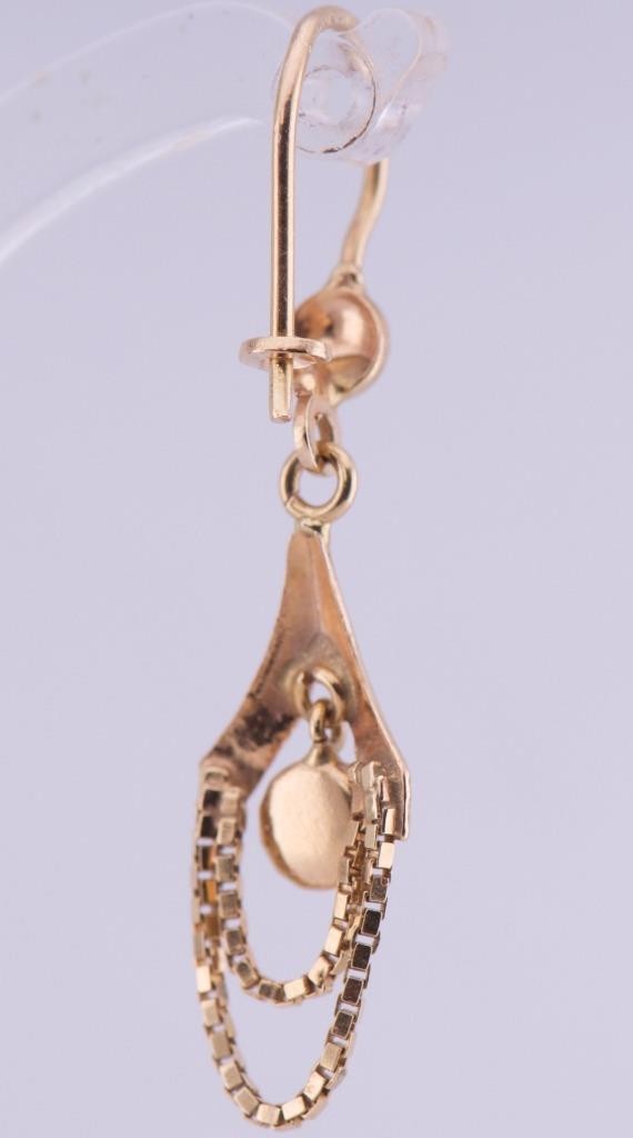 Antique German Art-Deco Earrings Set 18k Gold c1930's by Max Rieger Boxed