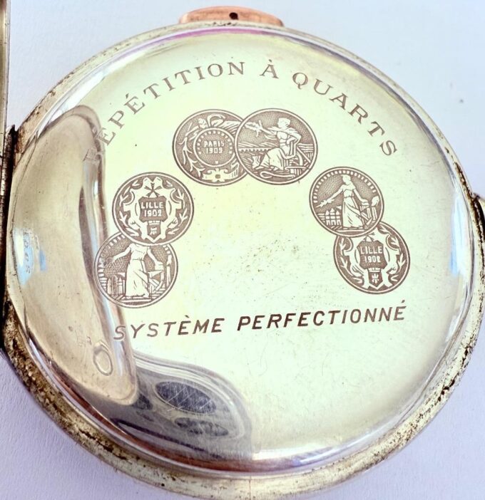 Antique c.1896 Victor Gabu Quarter Repeater Silver Pocket Watch Tsar Nicholas II