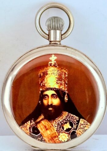 Antique Ingersoll & Bro. Pocket Watch – Emperor Haile Selassie Portrait Case