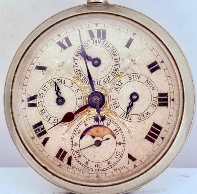 Antique Ingersoll & Bro. Pocket Watch – Emperor Haile Selassie Portrait Case