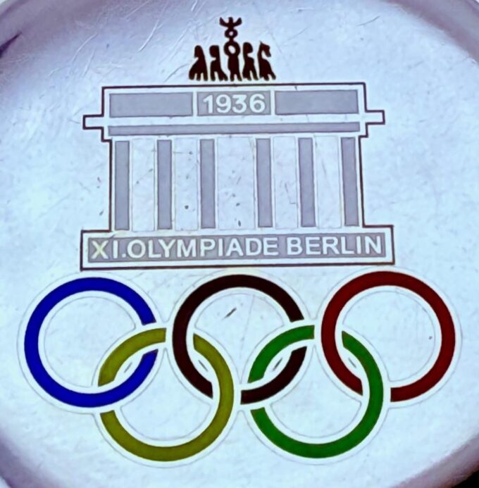 Historic Antique Zenith Pocket Watch 1936 Berlin Olympic Games Enamel Case