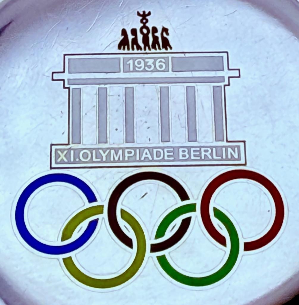 Historic Antique Zenith Pocket Watch 1936 Berlin Olympic Games Enamel Case