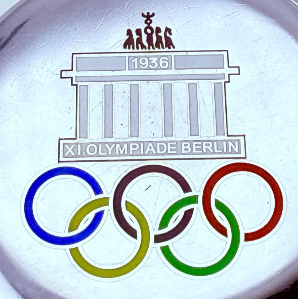 Historic Antique Zenith Pocket Watch 1936 Berlin Olympic Games Enamel Case