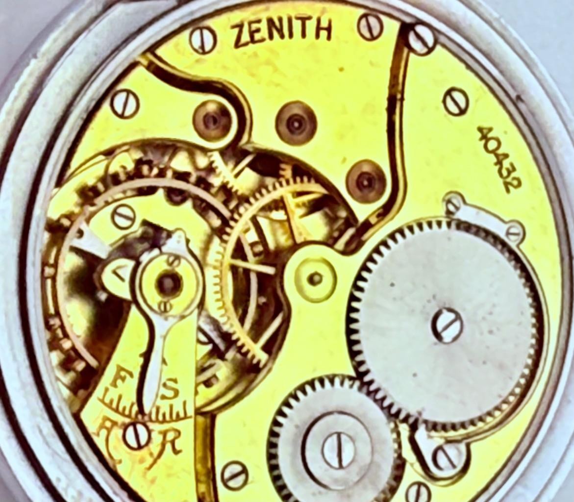 Historic Antique Zenith Pocket Watch 1936 Berlin Olympic Games Enamel Case