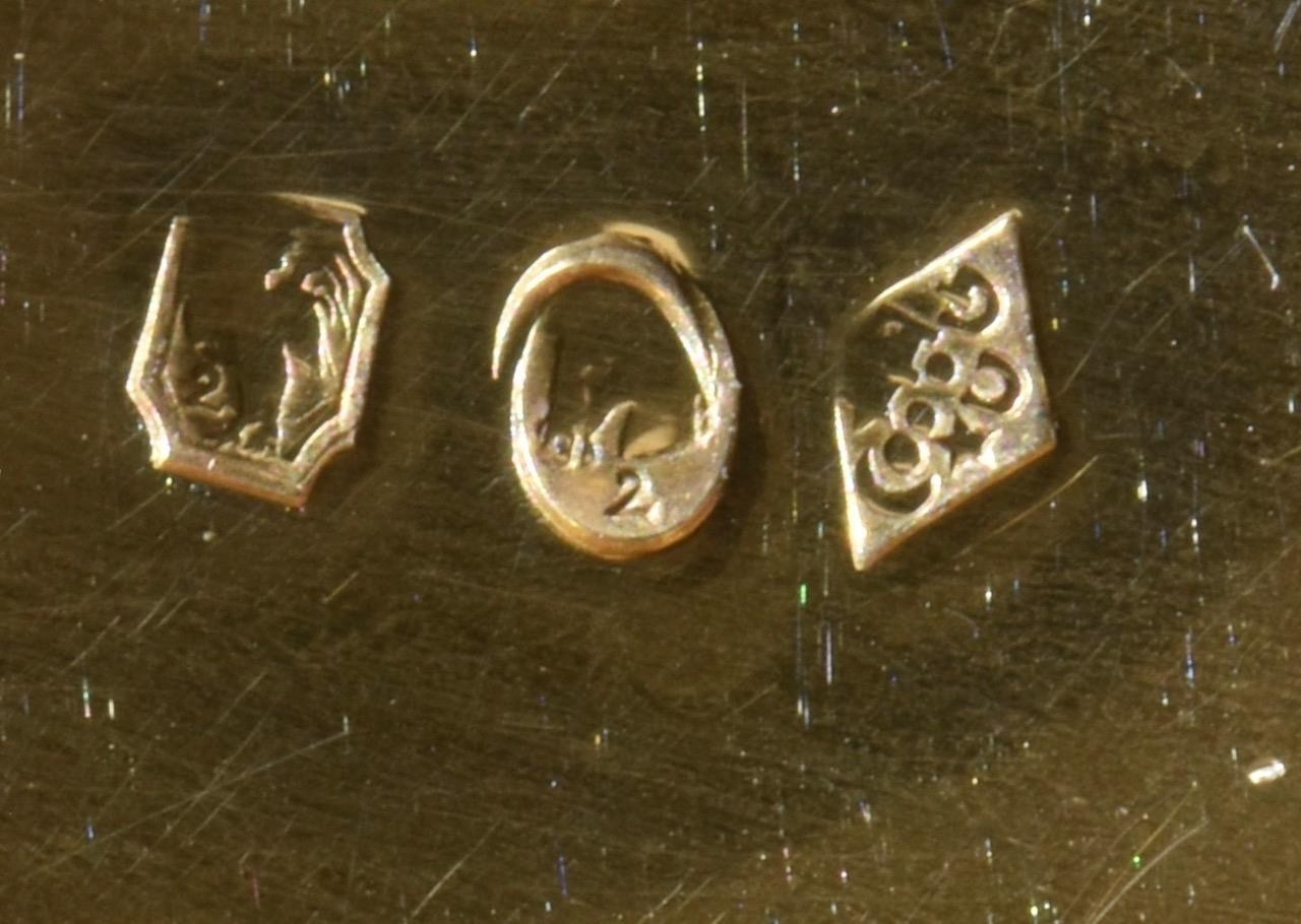 Antique French Desk Clock Verge Fusee Gilt Silver c1800's WORKING ORDER RARE