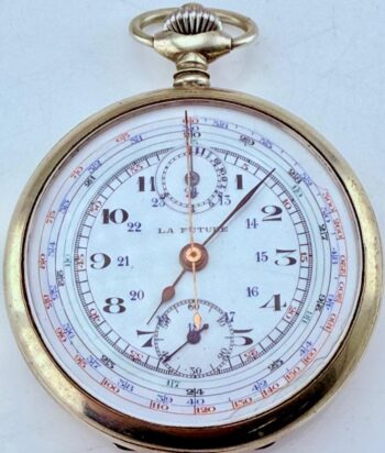 Rare 1936 Berlin Olympic Games Chronograph Pocket Watch – “La Future” – 50mm –