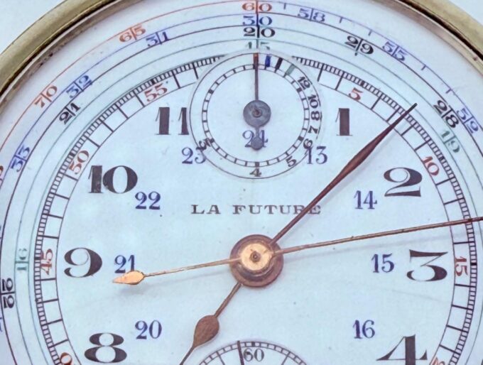Rare 1936 Berlin Olympic Games Chronograph Pocket Watch – “La Future” – 50mm –