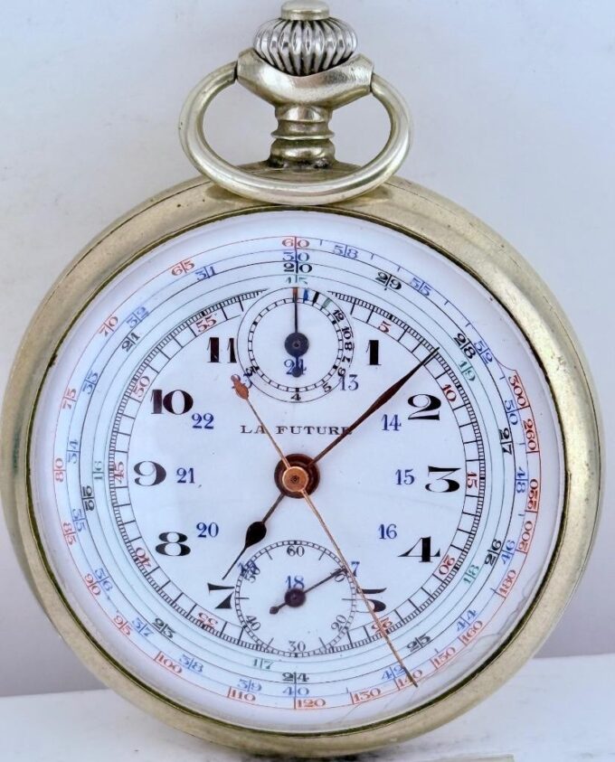 Rare 1936 Berlin Olympic Games Chronograph Pocket Watch – “La Future” – 50mm –