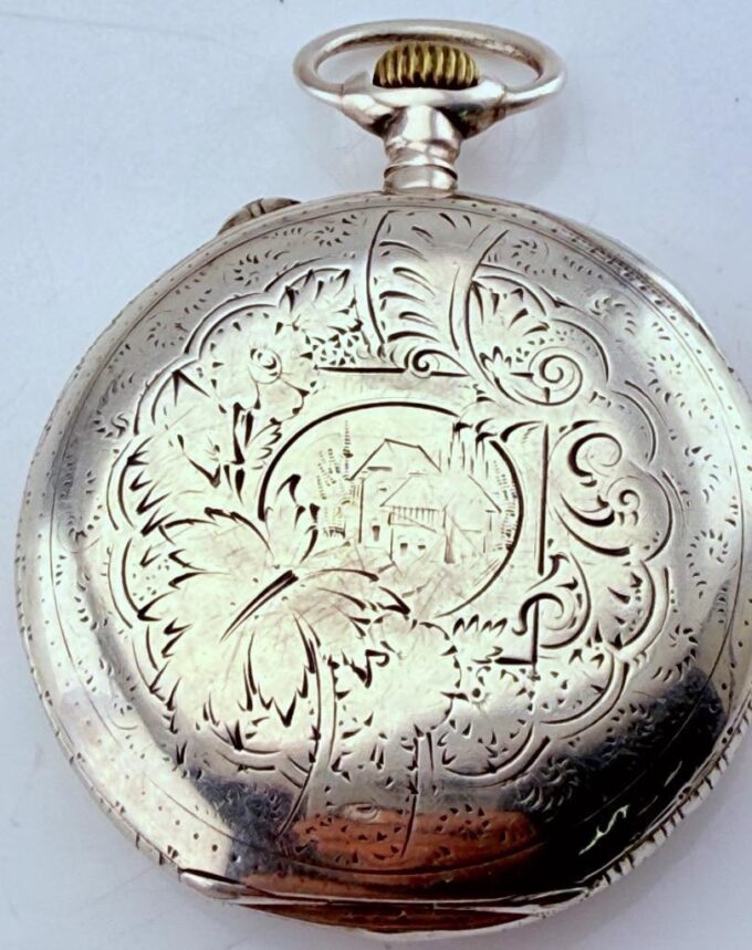 Antique Silver Pocket Watch CHRONOMETER Award by Ethiopian King Haile Selassie