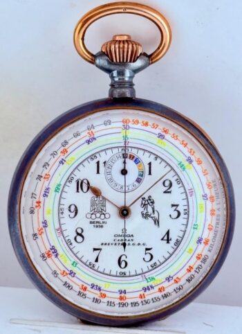 1936 Omega Berlin Olympic Games Official Chronograph Pocket Watch – Rare Collect