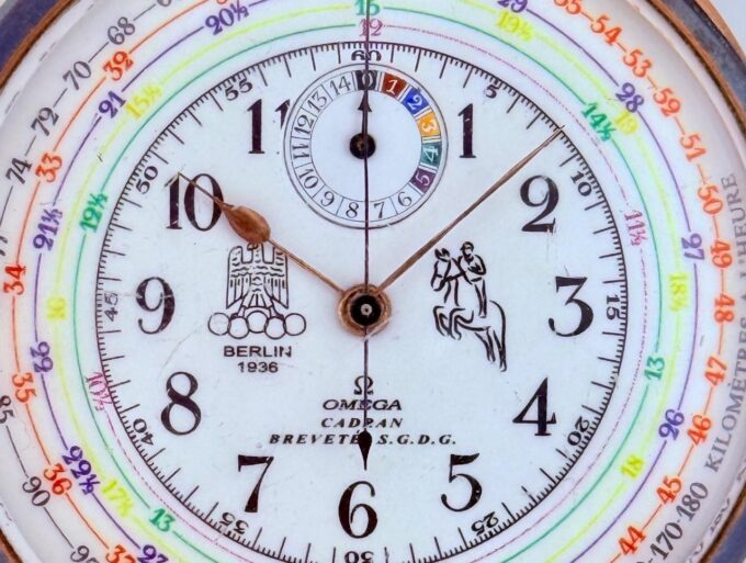 1936 Omega Berlin Olympic Games Official Chronograph Pocket Watch – Rare Collect