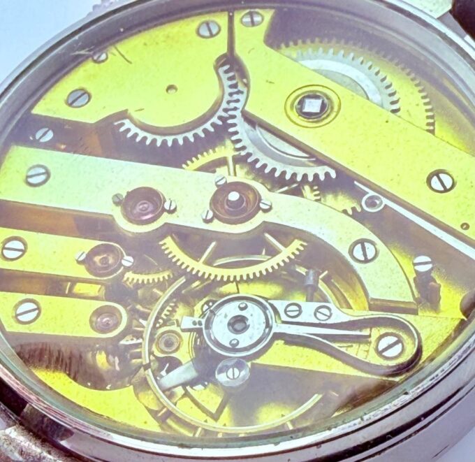 Antique WWII Era Military Lecture Chronometer Wristwatch c1940s