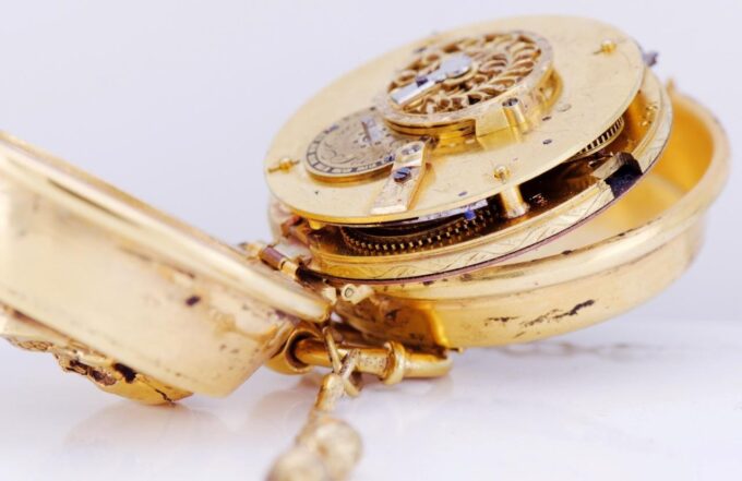 Antique Gilt Verge Fusee Calendar Pocket Watch Vatican Pope Pius VI c1790's